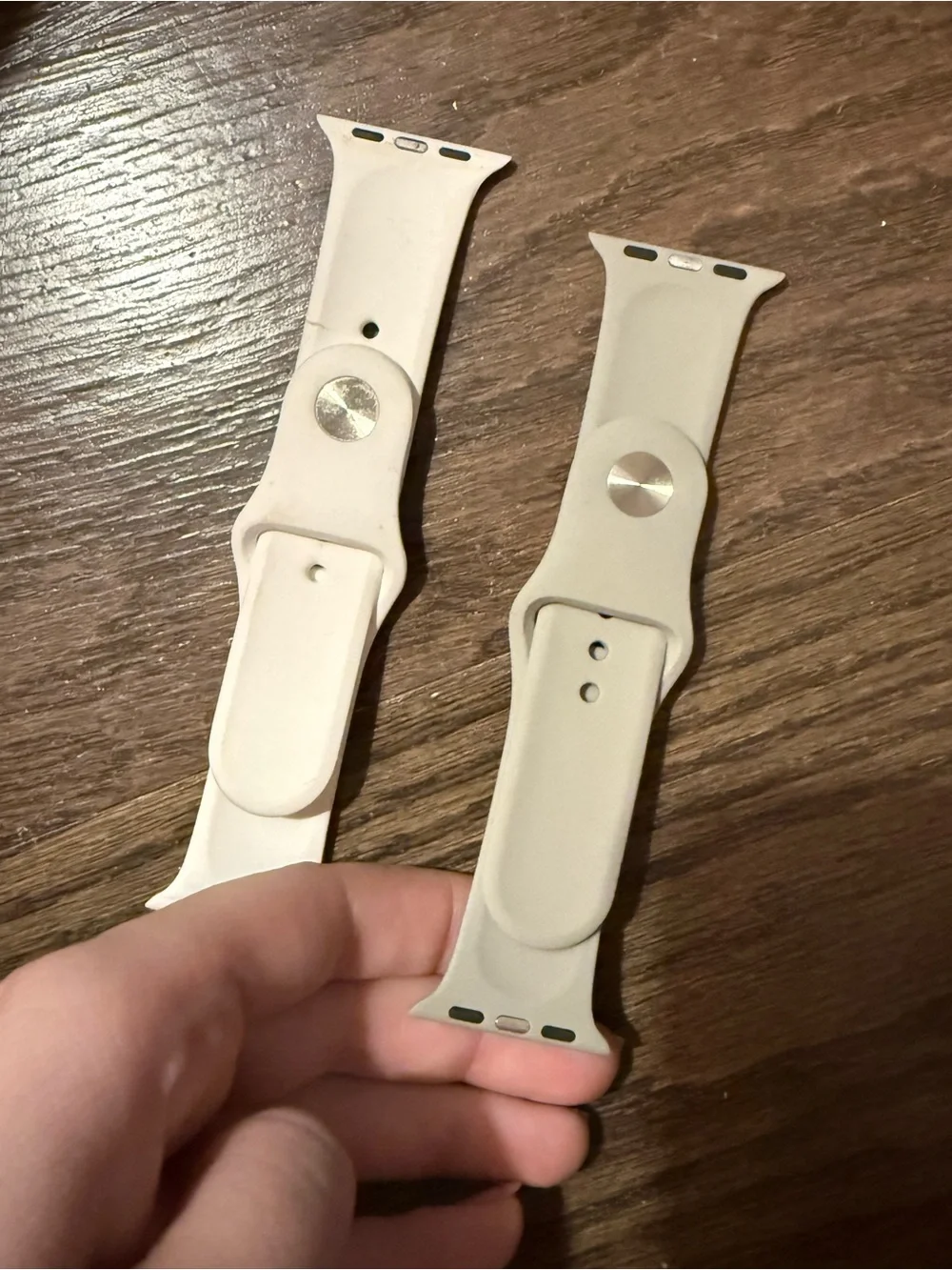 Apple Watch Silicone Watch Bands for Smartwatches - Light Beige/Off-White